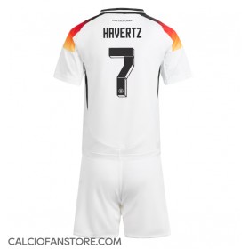 Maglia Calcio Germania Kai Havertz #7 Prima Divisa Bambino Europei 2024 Manica Corta (+ pantaloncini)